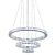 preiswerte Rundes Design-Pendelleuchte 3 Ringe LED Kristall Kronleuchter Pendelleuchten runde Ring Decke Kronleuchter Lichter Lampe hängende Leuchten für Esszimmer Wohnzimmer Hotelhaus 110-120v 220-240v