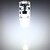 billige Bi-pin lamper med LED-SENCART 1 W LED-kornpærer 3000-3500/6000-6500 lm G4 T 2 LED perler SMD 3014 Dekorativ Varm hvit Kjølig hvit 12 V / 1 stk. / RoHs