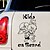 cheap Car Body Decoration &amp; Protection-Cute Kids On Board Cartoon Warning Car Sticker Window Decoration Vinyl Decal