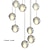 ieftine Design Cluster-Candelabru 40 cm glob metalic pandantiv led galvanizat artistic modern 90-240v