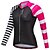 preiswerte Fahrradbekleidung damen-WOSAWE Damen Radtrikot fahrradbekleidung Fahrradtrikot Langarm Winter Fahhrad Trikot Shirt mit 3 Gesäßtaschen MTB Mountain Rennrad Tasche auf der Rückseite Schwarz Polyester Sport Bekleidung