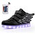 cheap Kids&#039; Light Up Shoes-Boys&#039; / Girls&#039; Sneakers LED / LED Shoes / USB Charging Faux Leather LED Shoes Walking Shoes LED / Luminous White / Black / Burgundy Summer / Fall / Color Block / Rubber