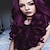 abordables Perruques de déguisement-perruques violettes pour femmes perruque gothique perruque synthétique vague de corps partie médiane perruque longue noir rouge violet foncé cheveux synthétiques 26 pouces femmes violet (sans