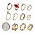 זול טבעות-נשים טבעת הגדר זירקונה מעוקבת זהב סגסוגת ארופאי 12pcs / בגדי ריקוד נשים / חתונה