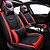 cheap Car Seat Covers-Car Seat Covers Headrest &amp; Waist Cushion Kits Black / Red / Black / Red PU Leather / Leather / Artificial Leather Business / Common For universal All years Five seats