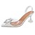 cheap Women&#039;s Sandals-Women&#039;s Sandals Clear Shoes Wedding Party &amp; Evening Summer Sculptural Heel Lucite Heel PU Synthetics Silver