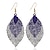 cheap Earrings-Women&#039;s Drop Earrings Joy Bohemian Earrings Jewelry Dark Fuchsia / Dark Red / Blue For Gift Daily 1 Pair