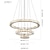 cheap Circle Design-3 Rings LED Crystal Chandelier Pendant Lights Round Ring Ceiling Chandeliers Lights Lamp Hanging Fixtures for Dining Living Room Hotel Home 110-120V 220-240V