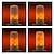 Недорогие Круглые светодиодные лампы-светодиодный эффект пламени огонь лампочка e26-e27 база 4 режима с перевернутым эффектом хэллоуин рождественское украшение атмосферы 8w ac85-265v