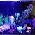 abordables Luces subacuáticas-8 piezas al aire libre 10 led luz sumergible rgb con control remoto bajo el agua para piscina florero cuenco decoración de fiesta en el jardín con pilas