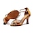 ieftine Pantofi Dans Latin-Pentru femei Încălțăminte latină Sală Dans Pantofi Salsa Sandale de cristal Sandale Călcâi Piatră Semiprețioasă Toc Îndesat Buclă Centură-T Bronz