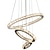 billiga Cirkeldesign-3 ringar LED kristallkrona hängande lampor rund ring tak ljuskronor lampor hängande armaturer för matsal vardagsrum hotell hem 110-120V 220-240V