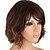 cheap Synthetic Trendy Wigs-Synthetic Wig Curly Side Part Wig Medium Length Brown / Burgundy Synthetic Hair 12 inch Women&#039;s Fashionable Design Women Synthetic Brown