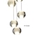 abordables Éclairages grappe-40 cm lustre métal globe suspension led électrolytique artistique moderne 90-240v
