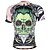 cheap Women&#039;s Cycling Clothing-ILPALADINO Men&#039;s Short Sleeve Cycling Jersey Summer Polyester Green Skull Bike Jersey Top Mountain Bike MTB Road Bike Cycling Ultraviolet Resistant Quick Dry Breathable Sports Clothing Apparel