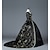 cheap Historical &amp; Vintage Costumes-Princess Maria Antonietta Floral Style Rococo Victorian Renaissance Vacation Dress Dress Party Costume Masquerade Women&#039;s Lace Lace Costume Black Vintage Cosplay Christmas Halloween Party / Evening