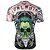 cheap Women&#039;s Cycling Clothing-ILPALADINO Men&#039;s Short Sleeve Cycling Jersey Summer Polyester Green Skull Bike Jersey Top Mountain Bike MTB Road Bike Cycling Ultraviolet Resistant Quick Dry Breathable Sports Clothing Apparel