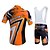 cheap Men&#039;s Clothing Sets-Fastcute Men&#039;s Unisex Cycling Jersey with Bib Shorts Short Sleeve Mountain Bike MTB Road Bike Cycling Yellow Blue Orange Fashion Plus Size Bike Clothing Suit 3D Pad Breathable Quick Dry Back Pocket