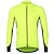 billige Herretrøyer-Arsuxeo Herre Sykkeltrøyer Langermet Vinter Sykkel Jersey med 3 baklommer Fjellsykling Veisykling Pusteevne Refleksbånd Tilbake Lomme Ultralett stoff Mørkegrå Hvit Gul Polyester sport Klær