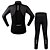 cheap Men&#039;s Clothing Sets-WOSAWE Men&#039;s Women&#039;s Long Sleeve Cycling Jersey with Tights Winter Fleece Polyester Black Bike Clothing Suit Thermal / Warm Waterproof Windproof Fleece Lining Back Pocket Sports Solid Color Mountain