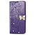 זול מארז סמסונג-טלפון מגן עבור סמסונג גלקסי S24 S23 S22 S21 Plus Ultra A54 A34 A14 A32 A52 מארז כרטיס ארנק ריינסטון חריצי מחזיק כרטיס Flip מגנטי פרפר עור PU