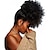 tanie Przedłużenia włosów clip in-brazylijski afro perwersyjne kręcone sznurkiem przedłużanie kucyka 1b remy 10-22 cal długi klips w kucyk przedłużanie włosów ludzkich