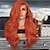 cheap Synthetic Lace Wigs-Synthetic Lace Front Wig Wavy Side Part Lace Front Wig Long Orange Synthetic Hair 18-24 inch Women&#039;s Women Heat Resistant Party Dark Brown