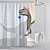 billiga Dusch Gardiner Top Sale-dinosaurie duschdraperi för badrum, vitt roligt barn tyg duschdraperier, coola söta unika raptor badrumstillbehör dekor, krokar ingår
