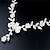 voordelige Sieradensets-1 set Bruidssieradensets For Dames Wit Kerstmis Feest Bruiloft Strass Legering Schakelketting Laten vallen Bloem Botanisch / Lahja / Verloving