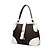baratos Malas com Alça-Women&#039;s Tassel Polyester / PU Top Handle Bag Color Block White / Coffee / Fall &amp; Winter