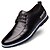 olcso Férfi fűzős bőrcipők-Férfi Félcipők Bőr cipők Kényelmes cipők Brit Hivatal és karrier Bőr Kopás Fekete Kék Barna Tavaszi nyár