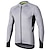 billige Herretrøyer-Arsuxeo Herre Sykkeltrøyer Langermet Vinter Sykkel Jersey med 3 baklommer Fjellsykling Veisykling Pusteevne Refleksbånd Tilbake Lomme Ultralett stoff Mørkegrå Hvit Gul Polyester sport Klær