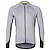 billige Herretrøyer-Arsuxeo Herre Sykkeltrøyer Langermet Vinter Sykkel Jersey med 3 baklommer Fjellsykling Veisykling Pusteevne Refleksbånd Tilbake Lomme Ultralett stoff Mørkegrå Hvit Gul Polyester sport Klær