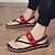 cheap Men&#039;s Sandals-Men&#039;s Comfort Shoes Spring &amp; Summer Daily Outdoor Sandals Canvas Black / Red / Khaki