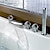 levne Vanové baterie-Vanová baterie - Moderní Pochromovaný Římská vana Mosazný ventil Bath Shower Mixer Taps