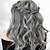 cheap Costume Wigs-Synthetic Wig Water Wave Middle Part Wig Long Grey Synthetic Hair 26 inch Women‘s Women Dark Gray