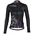 cheap Women&#039;s Cycling Clothing-ILPALADINO Women&#039;s Long Sleeve Cycling Jersey Winter Fleece Elastane Black Funny Fashion Bike Jersey Top Mountain Bike MTB Road Bike Cycling Thermal Warm Fleece Lining Ultraviolet Resistant Sports