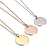 cheap Engraved Necklaces-Personalized Customized Necklace Name Necklace Stainless Steel Coin Name Engraved Gift Promise Festival Round 1pcs Rose Gold Gold Silver / Laser Engraving