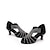 ieftine Pantofi Dans Latin-Pentru femei Încălțăminte latină Pantofi Salsa Performanță Antrenament Sandale de cristal Călcâi Toc evazat Fermoar Migdală Negru