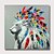 זול ציורים אבסטרקטיים-ציור שמן צבוע-Hang מצויר ביד - מופשט חיות מודרני ללא מסגרת פנימית