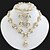 cheap Jewelry Sets-Women&#039;s White Bridal Jewelry Sets Link / Chain Botanical Luxury Dangling Fashion Elegant Imitation Pearl Rhinestone Earrings Jewelry Gold / Golden 2 / Golden 3 For Wedding Party Engagement Holiday