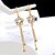 cheap Earrings-Women&#039;s Cubic Zirconia Drop Earrings Classic Joy Stylish Gold Plated Earrings Jewelry Gold For Gift Daily 1 Pair
