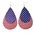 cheap Earrings-Women&#039;s Earrings American flag Star Flag Patriotic Jewelry Modern European Trendy Leather Earrings Jewelry Rainbow For Street Daily Festival 1 Pair