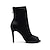 cheap Dance Boots-Women&#039;s Latin Dance Clubwear Salsa Shoes Dance Boots Party Dailywear Practice Socks Ankle Boots Heel Chain Slim High Heel Peep Toe Zipper Black Red Blue