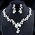 cheap Jewelry Sets-1 set Bridal Jewelry Sets For Women&#039;s White Christmas Party Wedding Rhinestone Alloy Link / Chain Drop Flower Botanical / Gift / Engagement