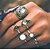 זול טבעות-בגדי ריקוד נשים טבעת הגדר זירקונה מעוקבת 6pcs זהב / שחור סגסוגת מעגלי ארופאי חתונה תכשיטים חמוד