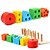 זול בלוקים לבנייה-אבני בניין צעצוע של צורת סדרן 1 pcs יצירתי תואם עץ Legoing דגם גיאומטרי אינטראקציה בין הורים לילד כל צעצועים מתנות / בגדי ריקוד ילדים