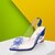 cheap Women&#039;s Sandals-Women&#039;s Sandals Wedge Sandals Katy Perry Sandals Clear Shoes Wedge Sandals Flower Wedge Heel Peep Toe Sweet Daily Party &amp; Evening Leatherette Elastic Band Summer Floral Black Red Blue