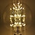 baratos Lâmpadas de LED Filamento-1pç 2.5 W 100 lm E26 / E27 Lâmpada Redonda LED 49 Contas LED LED Dip Decorativa Amarelo 220-240 V / 1 pç / RoHs