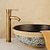 billige Klassisk-håndvask vandhane - klassisk antik messing centersæt enkeltgrebs et hulbadshaner
